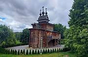 Нагатинский затон. Музей деревянного зодчества в Коломенском. Церковь Георгия Победоносца из Рождественского (Среднего на Ёрге) погоста