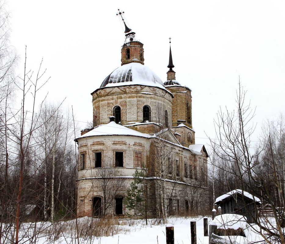 Церковь Рождества Христова, Вешкурье (Котласский район и г. Котлас, Архангельская область). фасады, Вид с северо-востока.