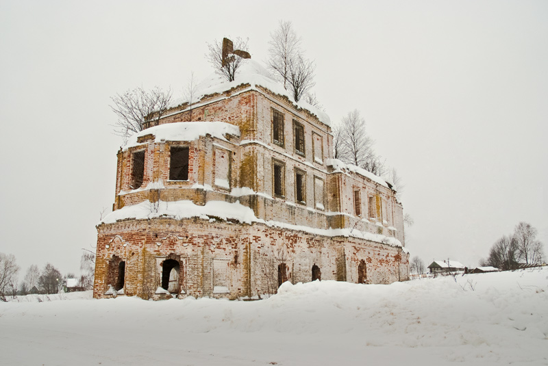 Вонгода (Молодиловская). Церковь Спаса Преображения. фасады