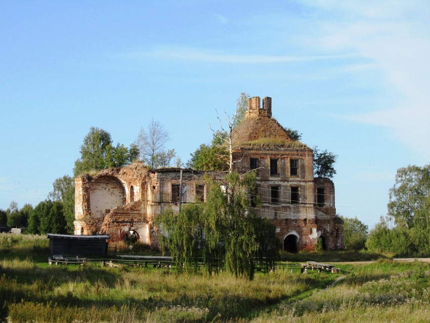 Вонгода (Молодиловская). Церковь Спаса Преображения. фасады, южный фасад