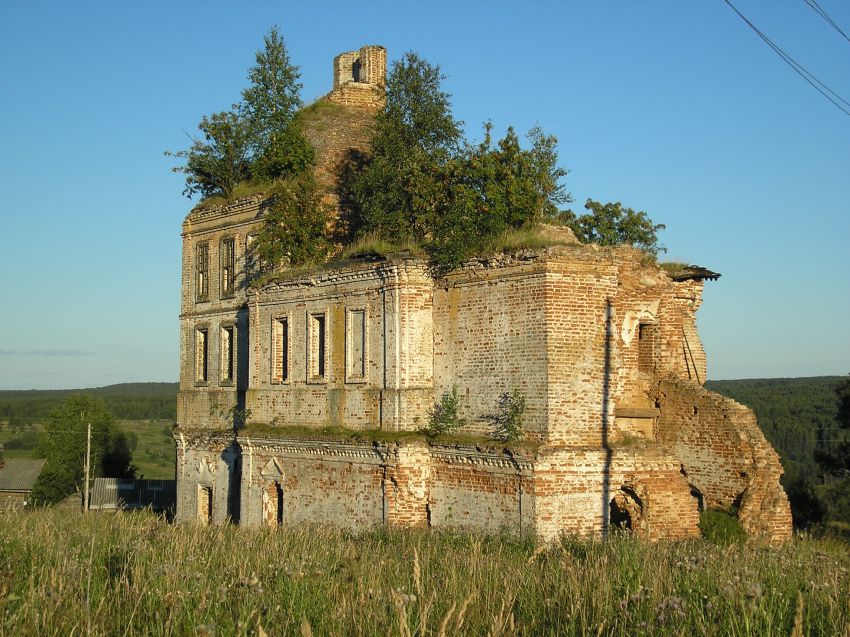 Вонгода (Молодиловская). Церковь Спаса Преображения. фасады, Церковь не действует, так как разрушена. Правильное название территория МО 