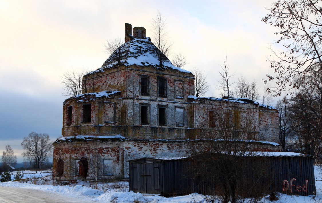 Вонгода (Молодиловская). Церковь Спаса Преображения. фасады