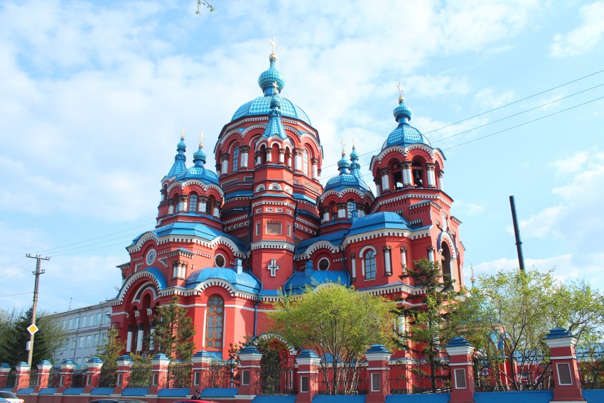 Собор Казанской иконы Божией Матери, Иркутск (Иркутск, город, Иркутская область). фасады, Вид с северо-запада