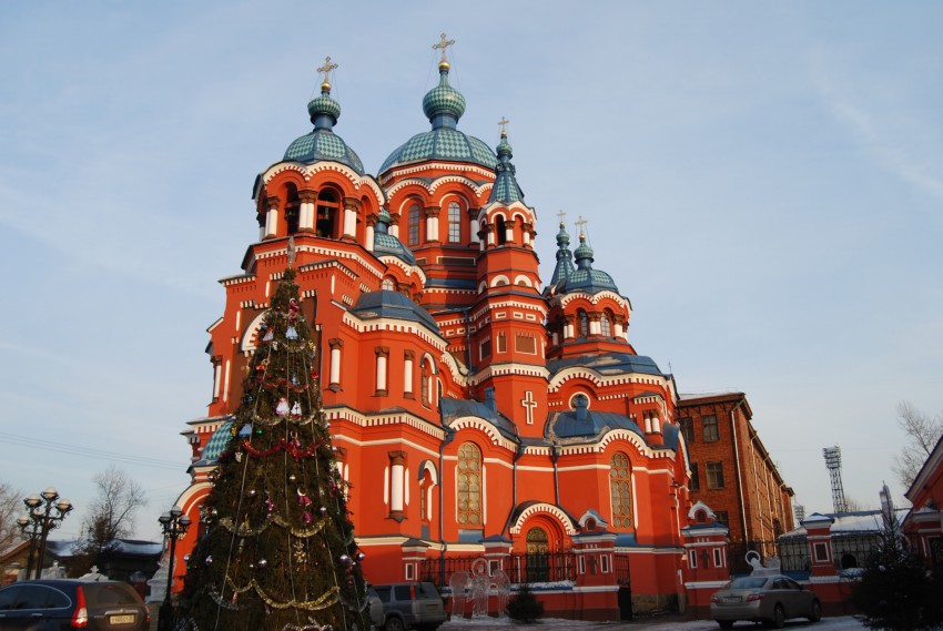 Собор Казанской иконы Божией Матери, Иркутск (Иркутск, город, Иркутская область). фасады, Вид с юго-запада