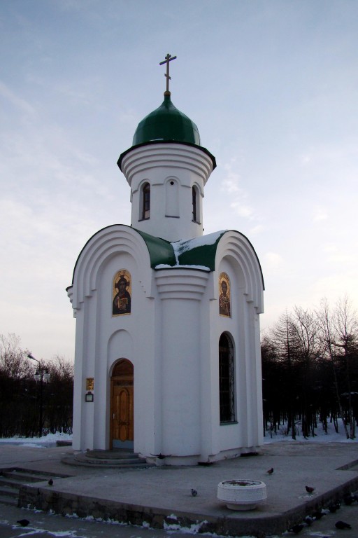 Магадан. Часовня Георгия Победоносца. фасады