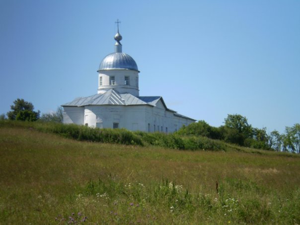 Чёрное. Церковь Василия Великого. общий вид в ландшафте