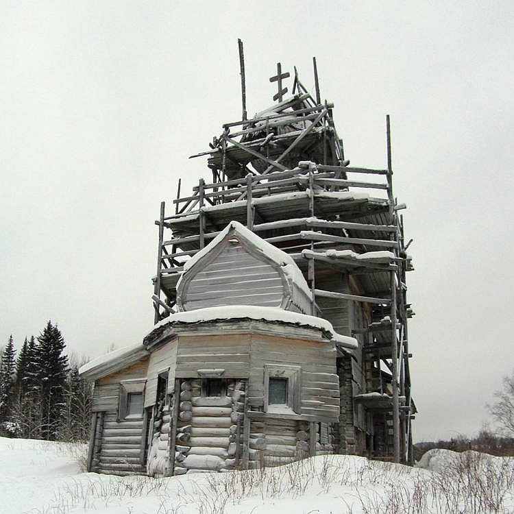 Церковь Алексия, человека Божия, Куртяево, урочище (Северодвинск, город, Архангельская область). дополнительная информация, вид от Алексиевской часовни