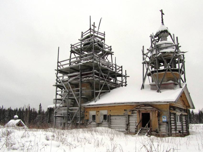 Церковь Алексия, человека Божия, Куртяево, урочище (Северодвинск, город, Архангельская область). дополнительная информация, вид с северо-запада
