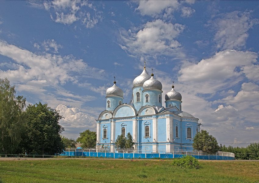 Алексеевка. Церковь Успения Пресвятой Богородицы. фасады