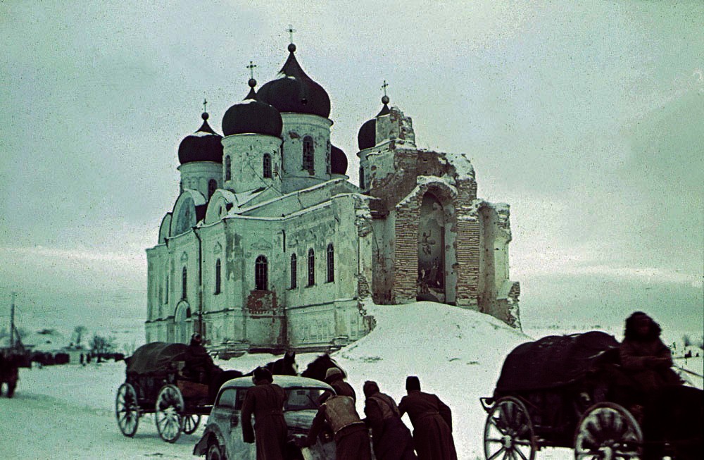 Церковь Успения Пресвятой Богородицы, Алексеевка (Корочанский район, Белгородская область). архивная фотография, Фото 1942 г. с аукциона e-bay.de