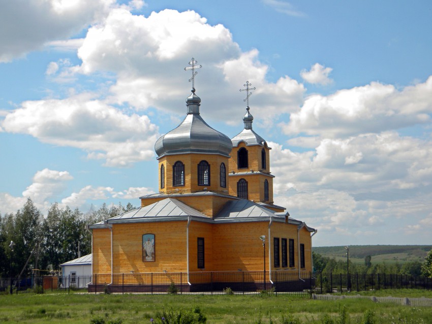 Сорокино. Церковь Николая Чудотворца. общий вид в ландшафте
