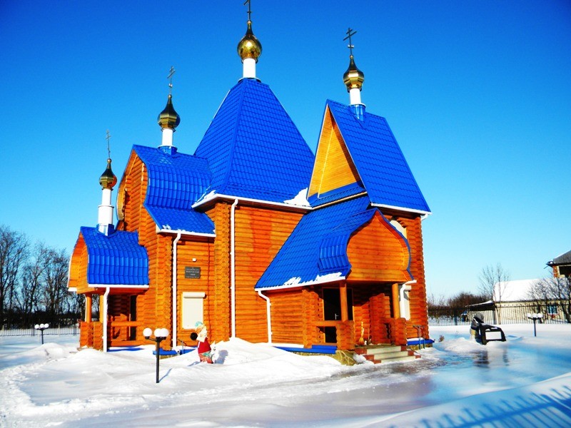 Церковь Покрова Пресвятой Богородицы, Проходное (Корочанский район, Белгородская область). общий вид в ландшафте