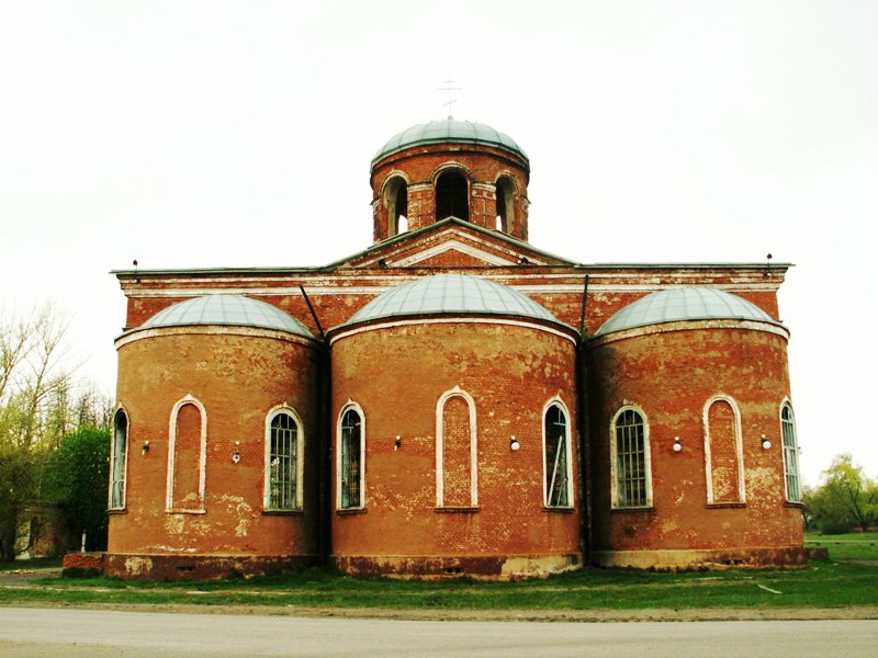 Церковь Воздвижения Креста Господня, Пестуново (Корочанский район, Белгородская область). общий вид в ландшафте