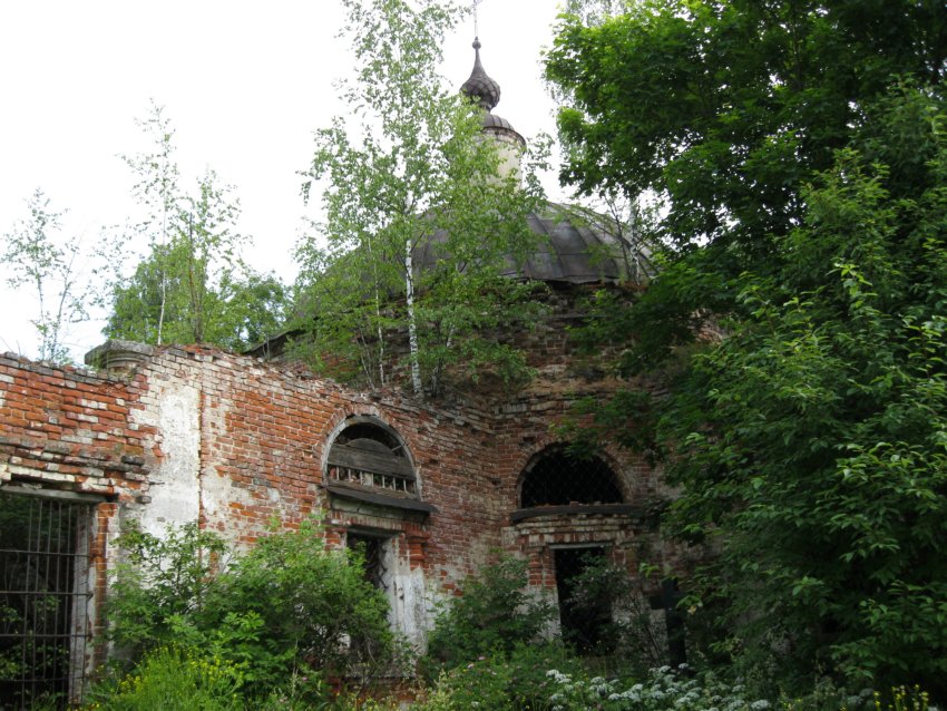 Козлово. Церковь Благовещения Пресвятой Богородицы. дополнительная информация, летний храм, вид с южной стороны