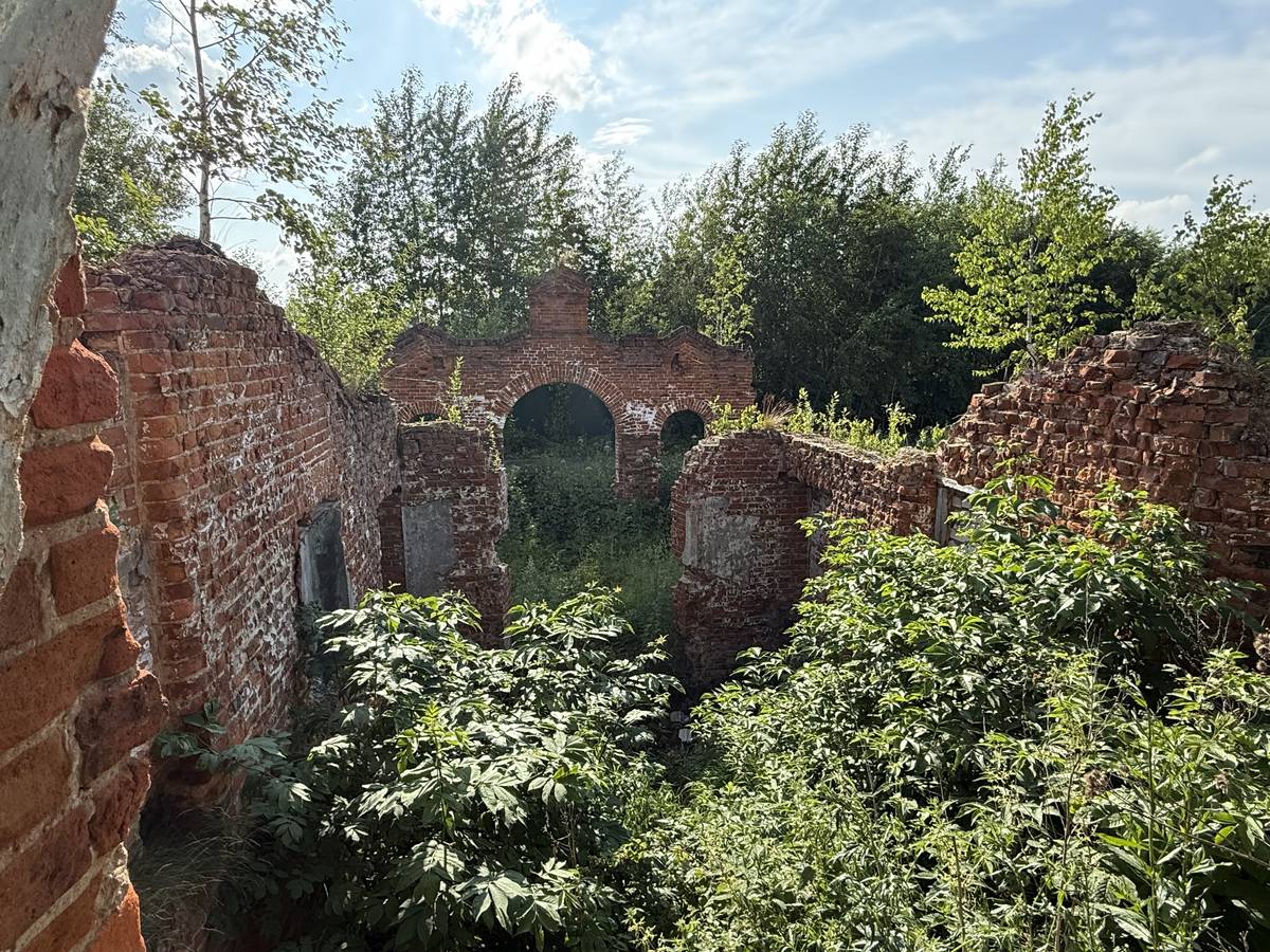 Церковь Троицы Живоначальной, Лёнва (Березники, город, Пермский край). интерьер и убранство, Вид с колокольни на запад
