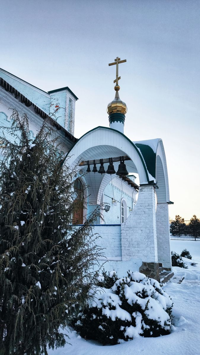 Крещение, архитектурные детали. Церковь Покрова Пресвятой Богородицы, Подольхи (Прохоровский район, Белгородская область)