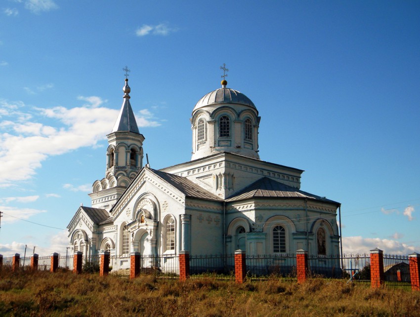 Церковь Спаса Всемилостивого, Стрелецкое (Красногвардейский район, Белгородская область). общий вид в ландшафте