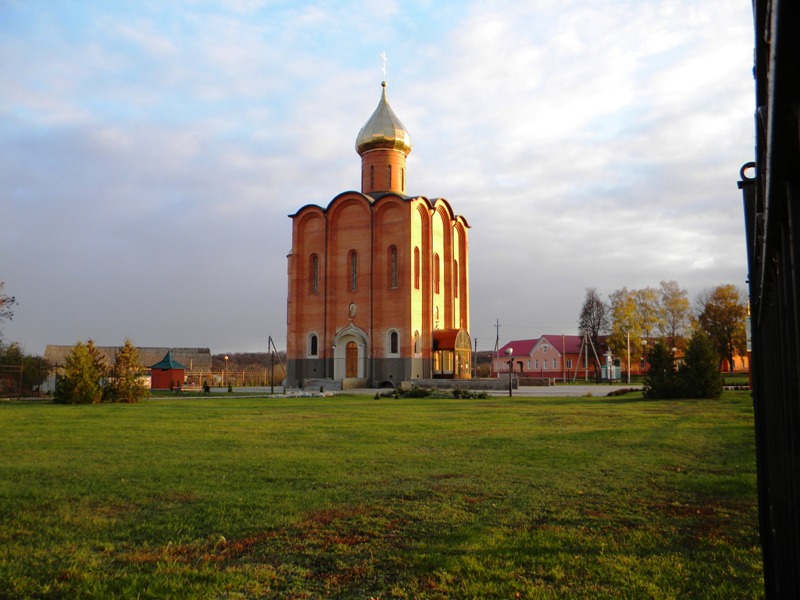 Церковь Космы и Дамиана, Красная Яруга (Краснояружский район, Белгородская область). общий вид в ландшафте