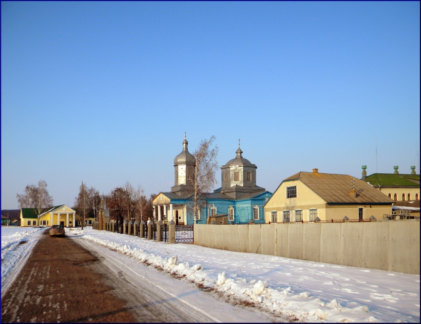 Горки. Церковь Рождества Христова. общий вид в ландшафте