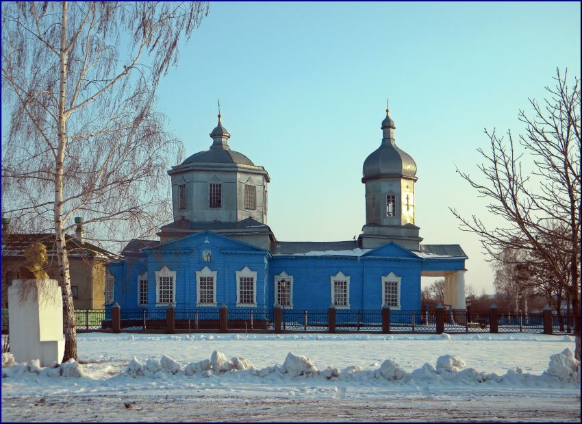 Церковь Рождества Христова, Горки (Красненский район, Белгородская область). общий вид в ландшафте