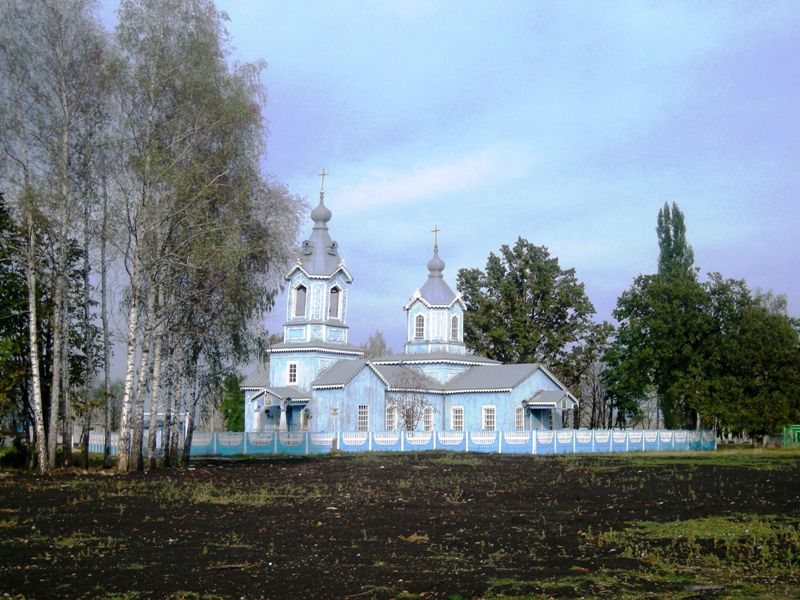 Сетище. Церковь Покрова Пресвятой Богородицы. общий вид в ландшафте, Церковь сгорела дотла в 2010 году