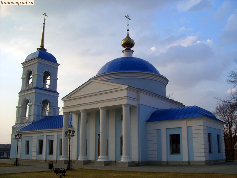 Церковь Успения Пресвятой Богородицы, Тулиновка (Тамбовский район, Тамбовская область). общий вид в ландшафте