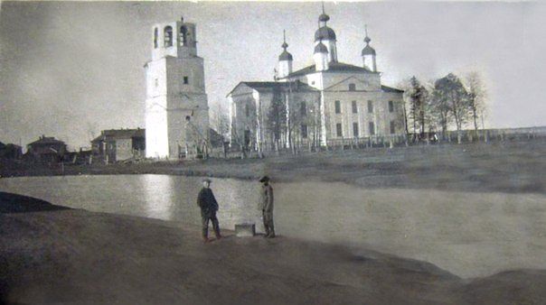 Вознесенье. Церковь Вознесения Господня. архивная фотография, Начало разрушения храма. Фото с официального сайта храма http://voznesenye.ru/about/photo.php