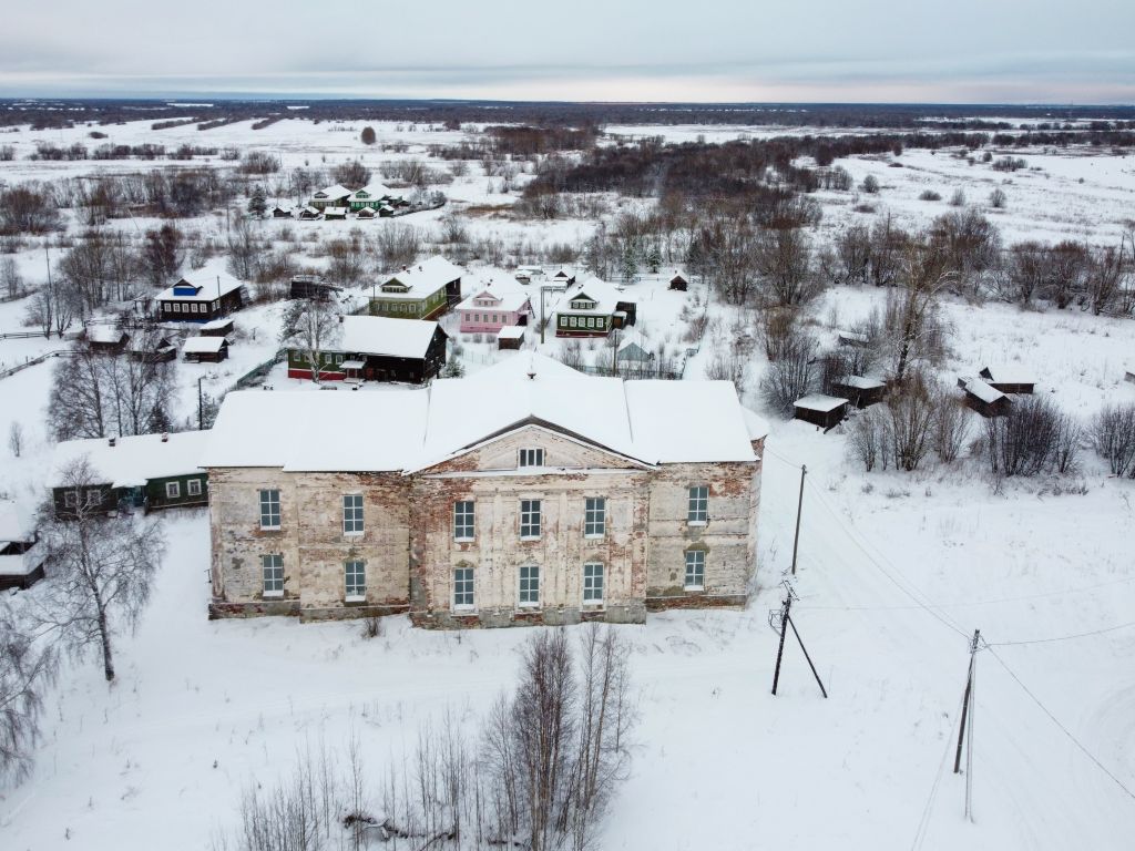 Церковь Вознесения Господня, Вознесенье (Приморский район, Архангельская область). общий вид в ландшафте