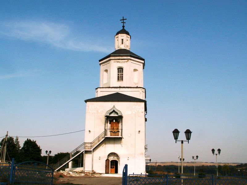 Церковь Покрова Пресвятой Богородицы, Старая Безгинка (Новооскольский район, Белгородская область). общий вид в ландшафте