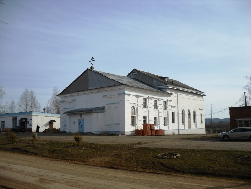 Церковь Покрова Пресвятой Богородицы, Крылово (Осинский район, Пермский край). фасады, вид с юго-западной стороны