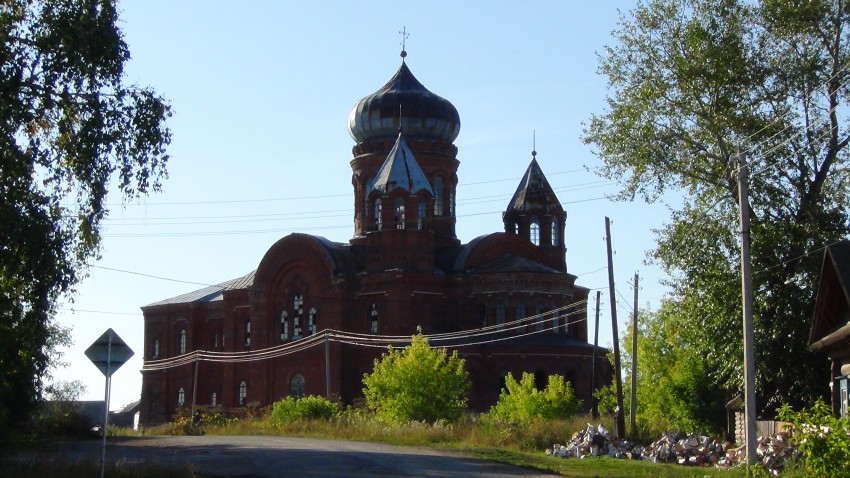 Церковь Власия, Шляпники (Ординский район, Пермский край). общий вид в ландшафте, Силуэт Церкви Власия
