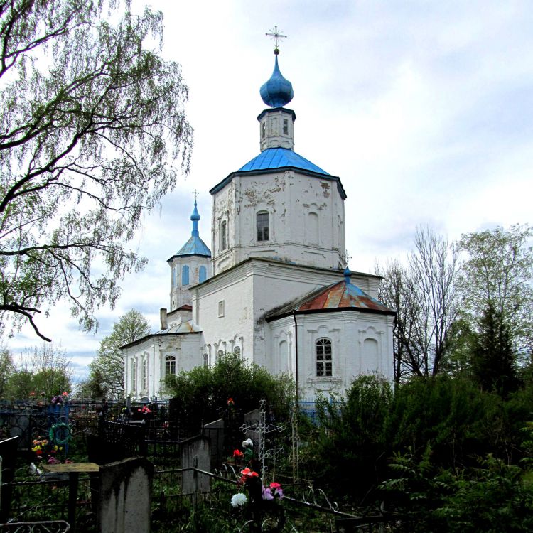 Церковь Николая Чудотворца, Метлино (Торопецкий район, Тверская область). общий вид в ландшафте, вид с юго-востока