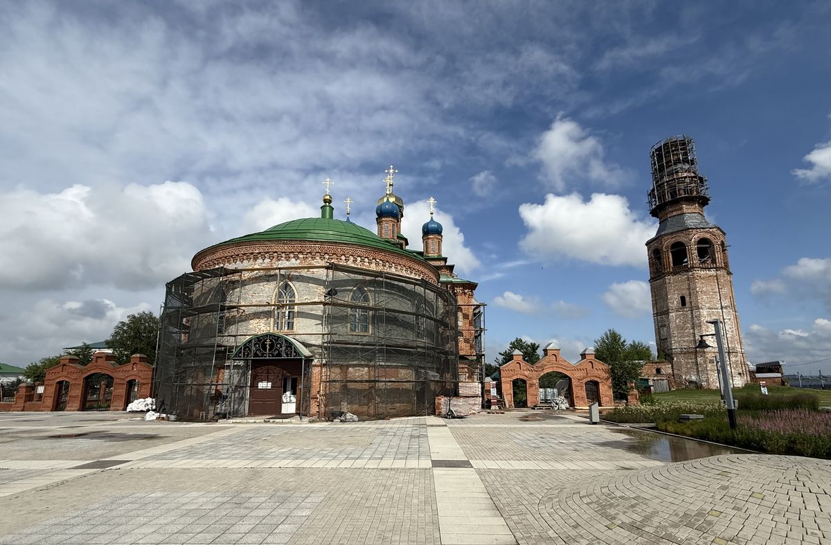 Спасо-Преображенский женский монастырь, Усолье (Усольский район, Пермский край). общий вид в ландшафте, Вид с запада