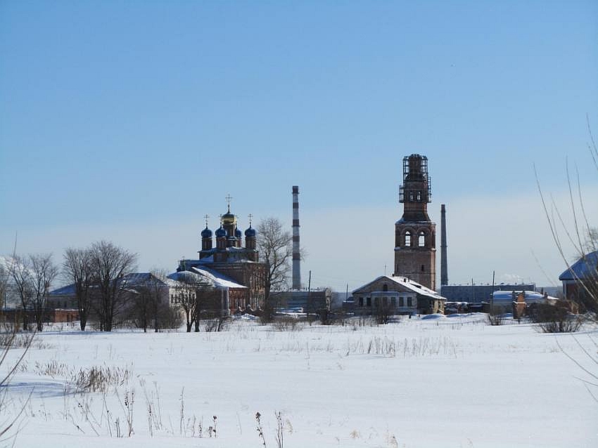 Спасо-Преображенский женский монастырь, Усолье (Усольский район, Пермский край). общий вид в ландшафте