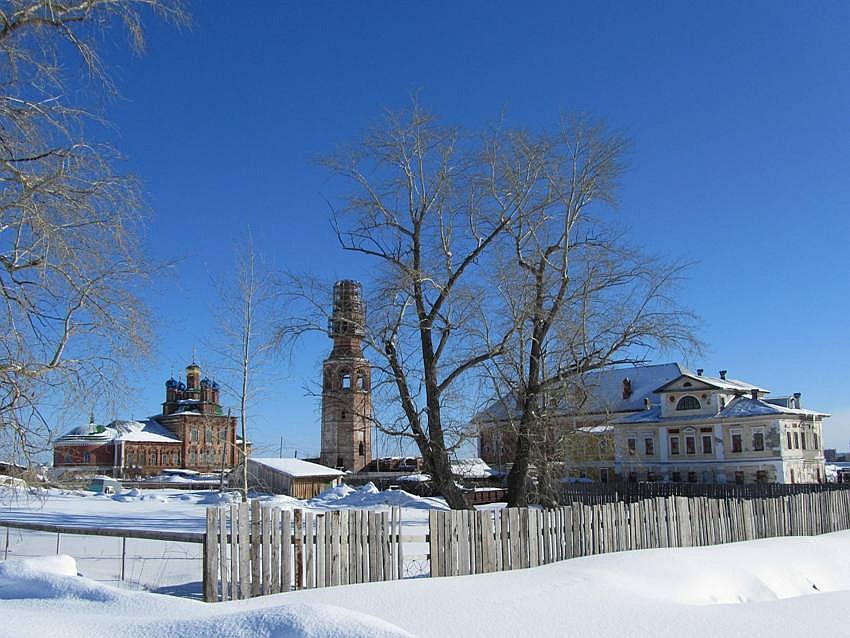 Спасо-Преображенский женский монастырь, Усолье (Усольский район, Пермский край). общий вид в ландшафте, вид с юго-запада