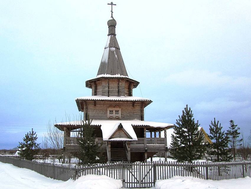 Церковь Георгия Победоносца, Большое Тойнокурье (Приморский район, Архангельская область). фасады, вид с запада