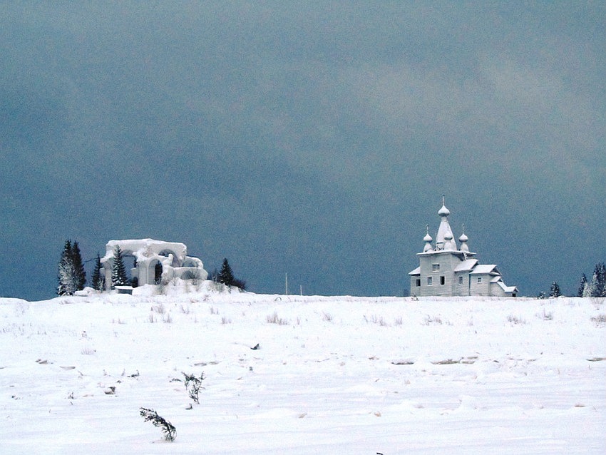 Погост (Ракула). Храмовый комплекс Ракульского погоста. фасады, вид с севера