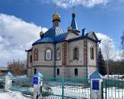 Церковь иконы Божией Матери "Одигитрия", Вид от ворот<br>, Демьяновка, Ленинск-Кузнецкий район и г. Ленинск-Кузнецкий, Кемеровская область