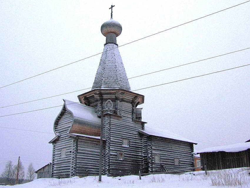 Нёнокса. Церковь Николая Чудотворца. фасады, вид с северо-востока