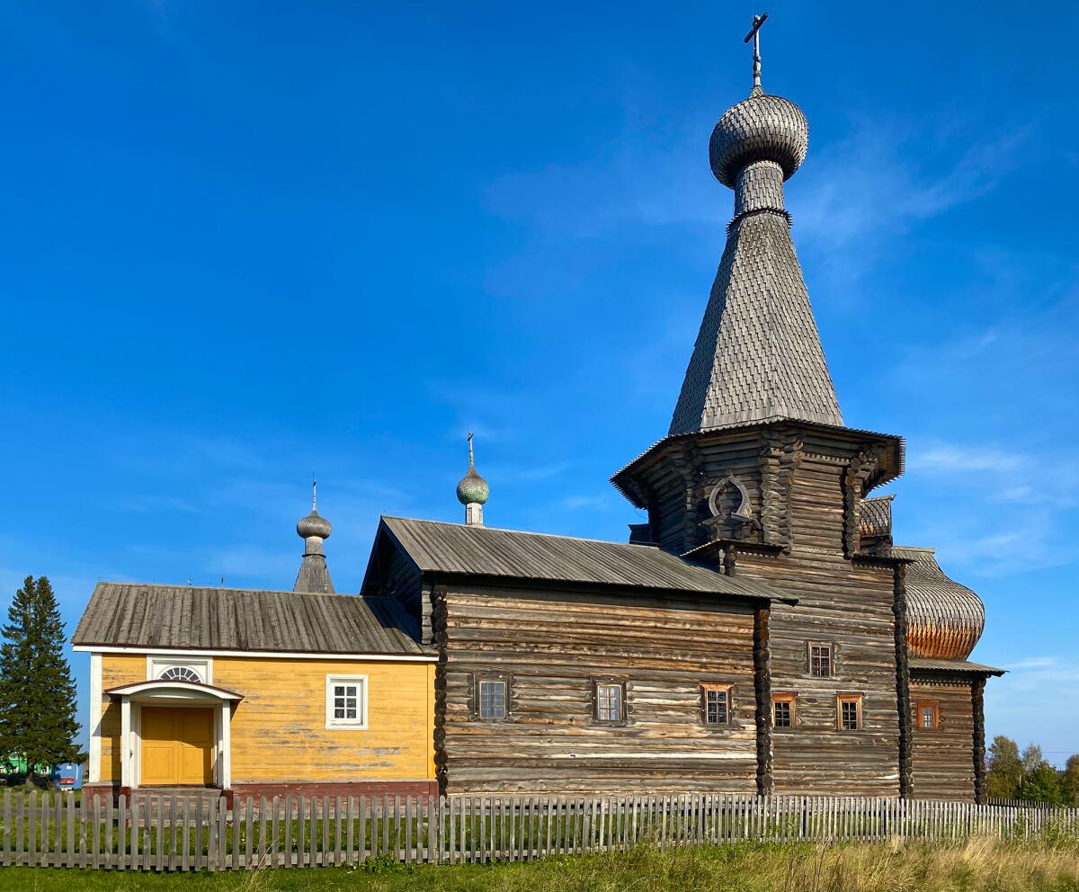 Церковь Николая Чудотворца, Нёнокса (Северодвинск, город, Архангельская область). фасады, Вид с юго-запада