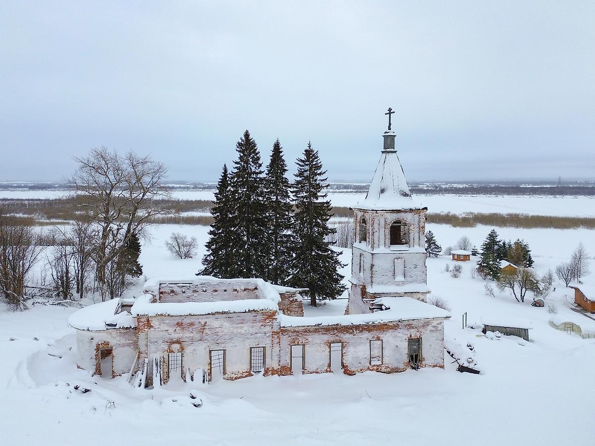 фасады. Церковь Благовещения Пресвятой Богородицы, Александровская 3-я (Богоявленье) (Холмогорский район, Архангельская область)