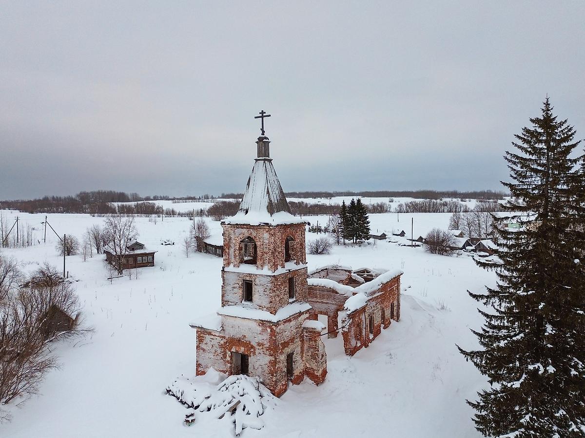 фасады. Церковь Благовещения Пресвятой Богородицы, Александровская 3-я (Богоявленье) (Холмогорский район, Архангельская область)