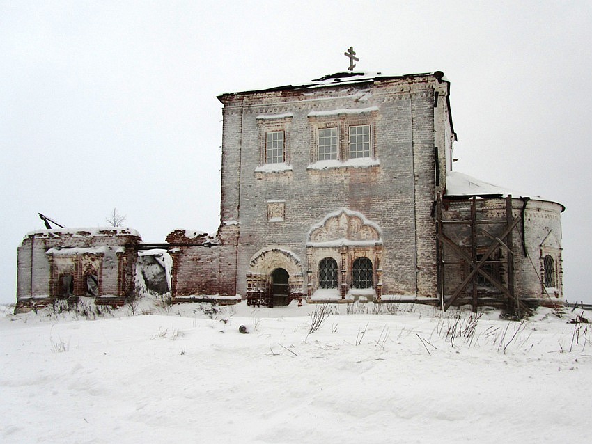 Церковь Василия Великого, Погост (Быстрокурье) (Холмогорский район, Архангельская область). фасады, южный фасад