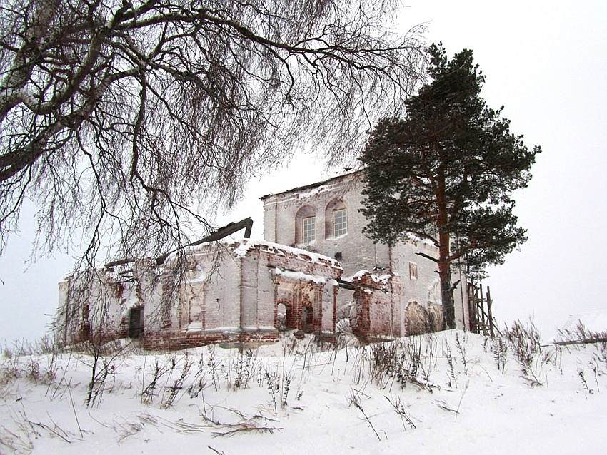 Церковь Василия Великого, Погост (Быстрокурье) (Холмогорский район, Архангельская область). фасады, вид с юго-запада