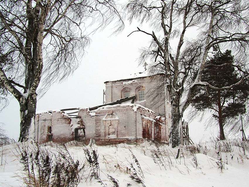Церковь Василия Великого, Погост (Быстрокурье) (Холмогорский район, Архангельская область). фасады, вид с запада