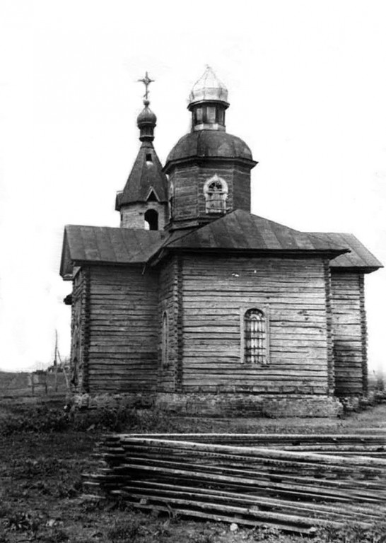 Владимировка. Церковь Казанской иконы Божией Матери. архивная фотография, Разрушенный храм в честь Казанской иконы Божией Матери