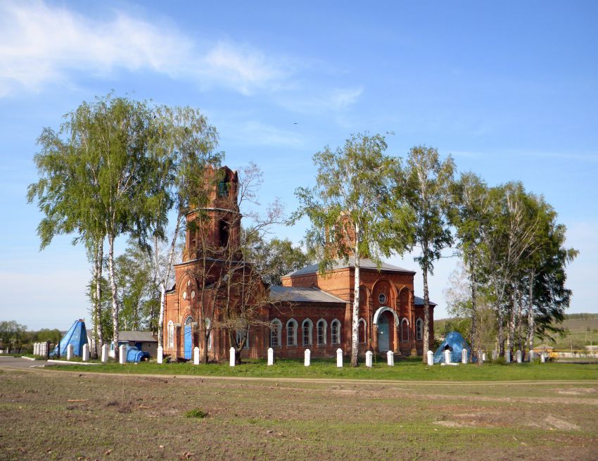 Дмитриевка. Церковь Димитрия Солунского. общий вид в ландшафте