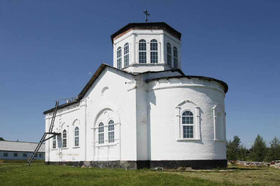 Церковь Успения Пресвятой Богородицы, Успенка (Чусовой, город, Пермский край). общий вид в ландшафте, храм Успения Пресвятой Богородицы