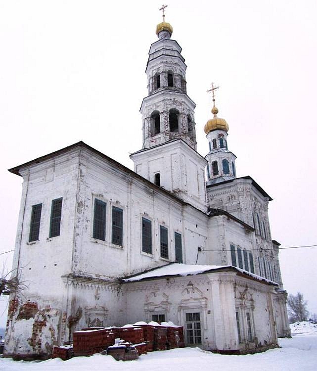Соликамск. Соликамский Иоанно-Предтеченский Красносельский женский монастырь. фасады, вид от северо-западного входа
