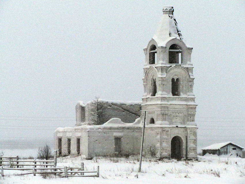Смольниковская (Курья). Церковь Сергия Радонежского. фасады, вид с северо-запада